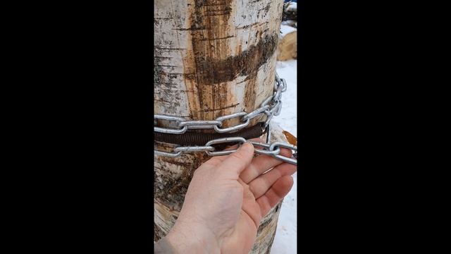 Простое удобное приспособление для колки дров.