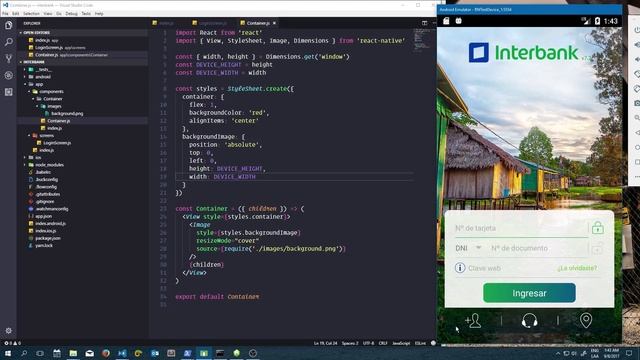 React Native - PeruBank App: LoginScreen y Logo смотреть онлайн