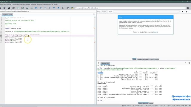 02 Cargar el dataset con Python смотреть онлайн