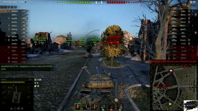 WOT 8 фрагов! затащил на ис6 смотреть онлайн