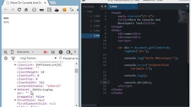 Javascript Tutorial 5: More On Console And Developers Tool смотреть онлайн