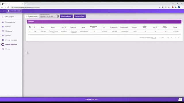 Презентация приложения MyWarehouse от Gear&Code смотреть онлайн