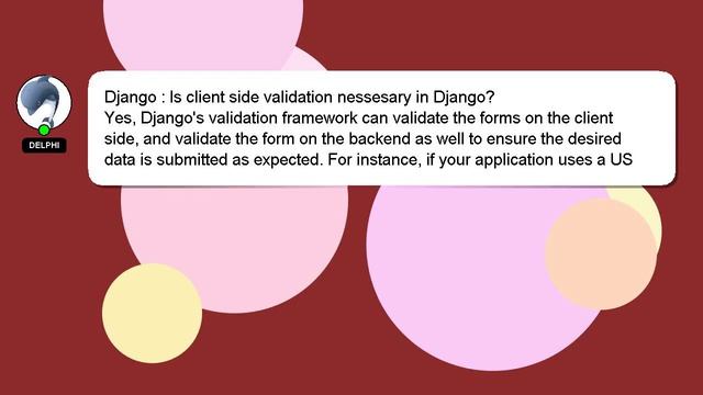 Django : Is client side validation nessesary in Django? смотреть онлайн