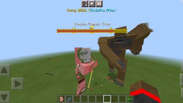 Zombie Pigman Titan vs Kong Godzilla Allie in Minecraft PE смотреть онлайн