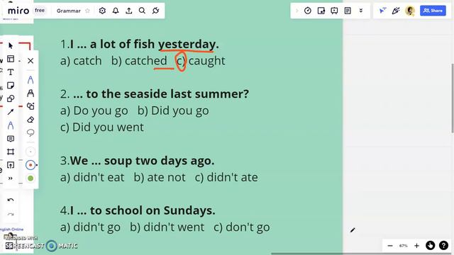 Past Simple (irregular verbs) / English Online with Fun смотреть онлайн