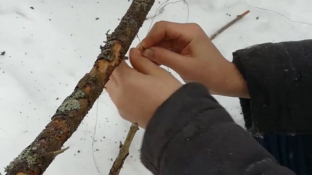 Ставим петли на зайца.