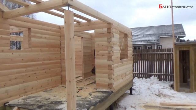 БАНЯ ПОД КЛЮЧ ИЗ БРУСА "6Х6" (ХОД СТРОИТЕЛЬСТВА) смотреть онлайн