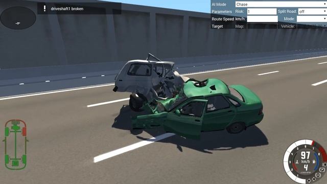 Нива ( Ваз 2121 ) против Приоры ( ваз 2170 ) #15 . Beam NG Drive