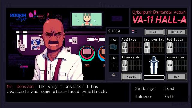 VA-11 HALL-A: Cyberpunk Bartending Action // Clients // Donovan D. Dawson смотреть онлайн