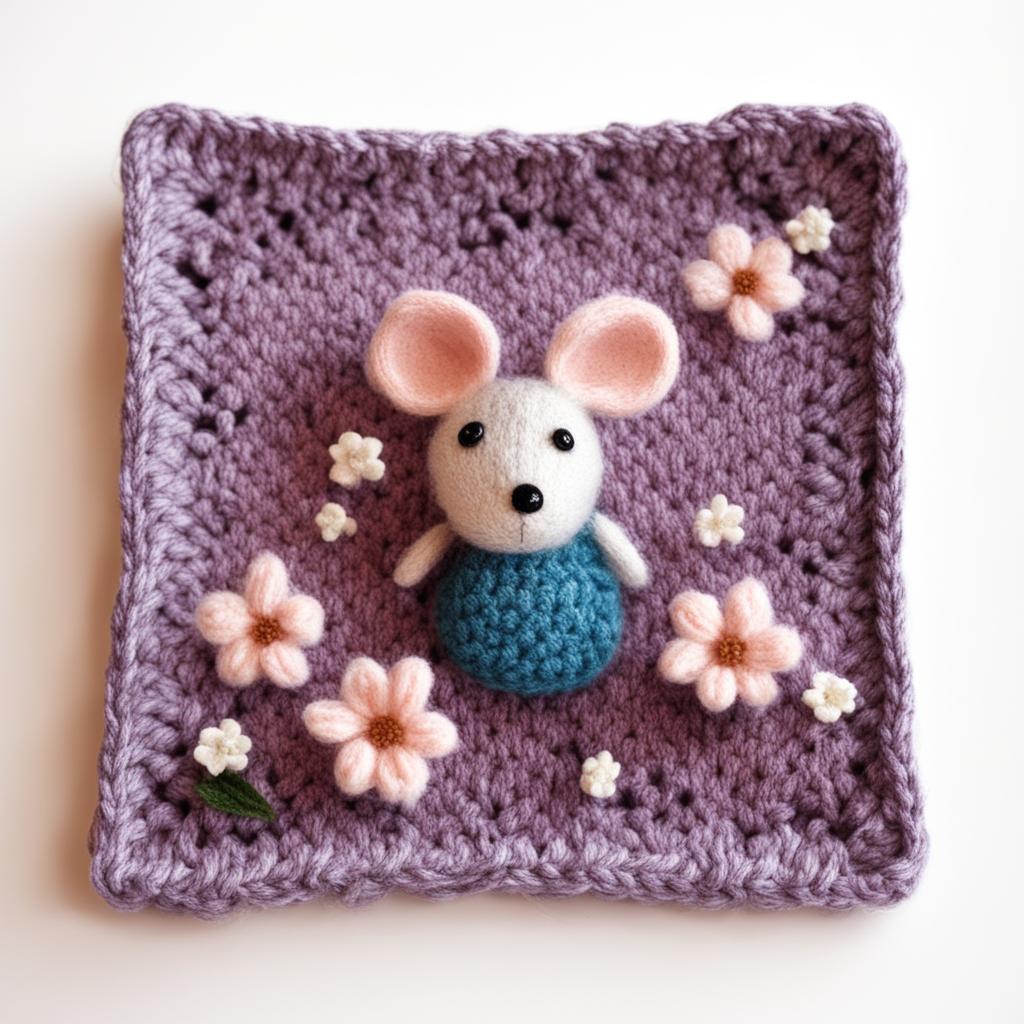 ВЯЗАНИЕ, КВАДРАТНЫЕ МОТИВЫ С ЦВЕТАМИ И ЛИСТЬЯМИ ОТ НЕЙРОСЕТИ. ПОДБОРКА №4. смотреть онлайн