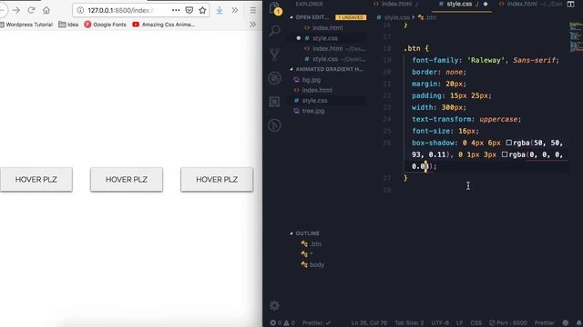 Pure CSS 3 Button with Animated Gradient Hover Effects смотреть онлайн