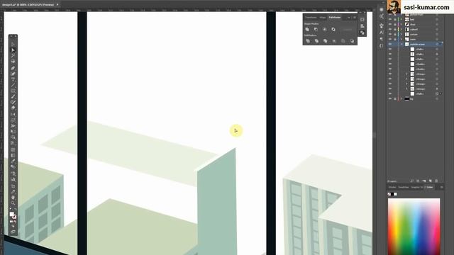 Drawing Perspective Vector Art in Adobe illustrator смотреть онлайн
