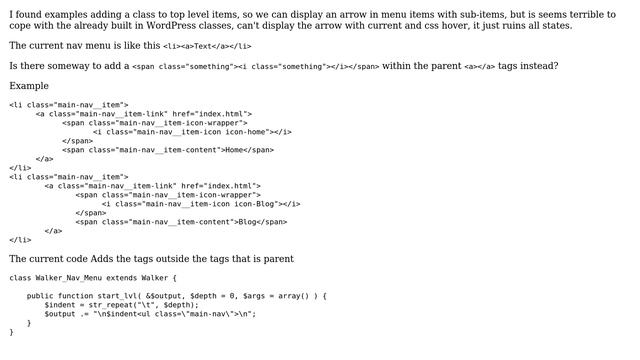 Wordpress: add span class and i tag inside wp_nav_menu link anchor tag смотреть онлайн