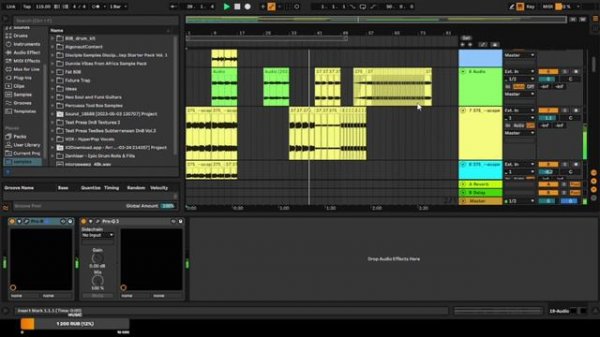 Громкая музыка. Проект аблетон.