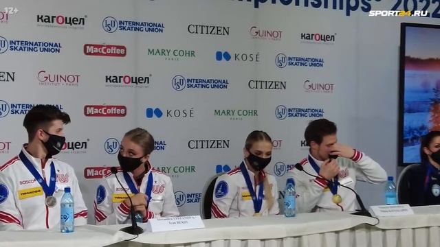Синицина и Кацалапов, Степанова и Букин, Дэвис и Смолкин - после ритм-танца / Чемпионат Европы 2022 смотреть онлайн