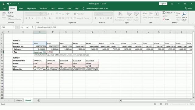 How to match two rows in excel using 'HLOOKUP' смотреть онлайн