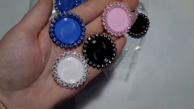 Обзор посылки с сайта Алиэкспресс, стразовые серединки, пряжки, крышечки смотреть онлайн