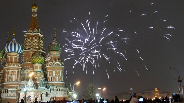 Новый Год 2015 - Салют на Красной Площади - LX100 4K - Moscow New Year 2015 Fireworks