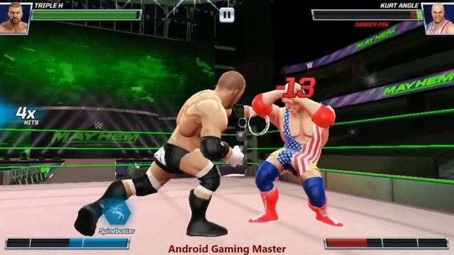WWE Mayhem Triple H vs Kurt Angle | WWE Mayhem - Android Iphone & IOS GamePlay & Game Video HD смотреть онлайн