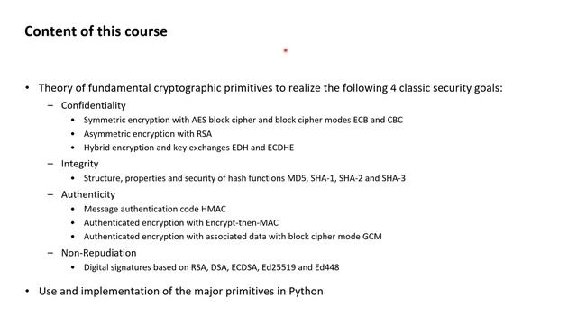 Cryptography with Python 1: Introduction and content of course смотреть онлайн