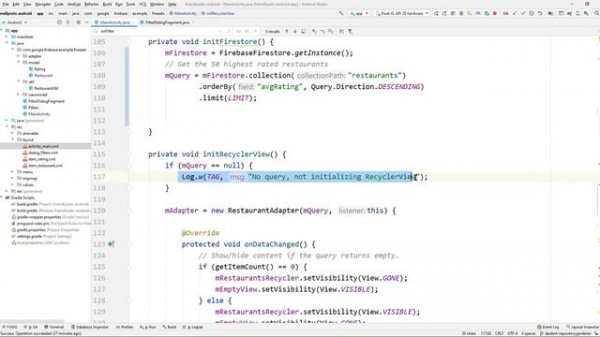 مراجعة فيربيز عمل تطبيق مطاعم  | Firebase Firestore