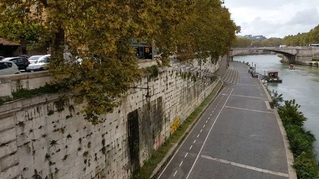 Пороги реки Тибр Рим Италия смотреть онлайн