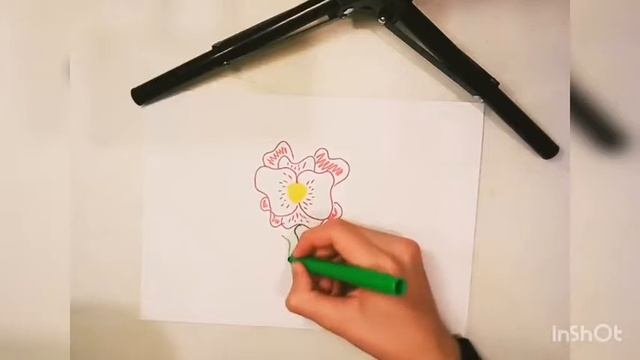 Рисуем цветок анютины глазки ! Для детей 2-3 лет. смотреть онлайн