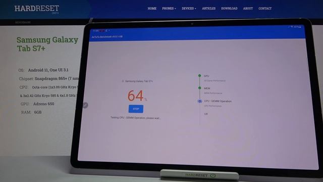 Прокат Samsung Galaxy Tab S7+ через Antutu Benchmark / Полная проверка производительности планшета смотреть онлайн