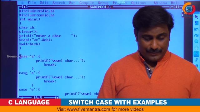 Switch Case In C Programming Language | Flow Chart | Part 1 | By L N Reddy B | Wisdom Jobs смотреть онлайн