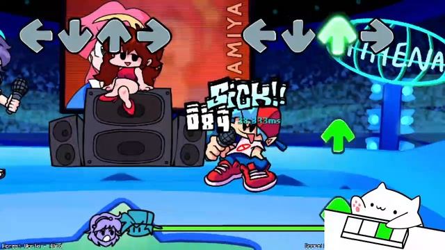 Friday Night Funkin' Bongo Cat plays VS Athena Hard Mode! смотреть онлайн