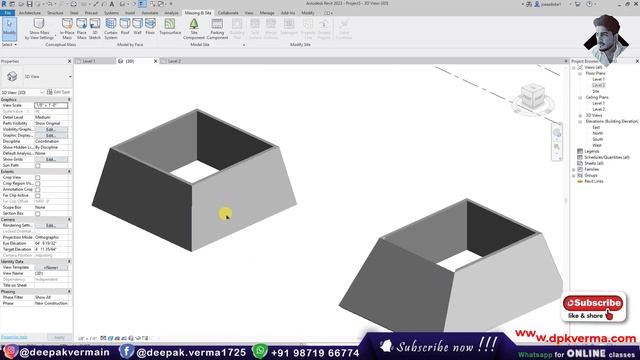 #97 | Slanted Walls in Revit 2022 Tutorial | Slanted Window/Door [DeepakVerma] смотреть онлайн