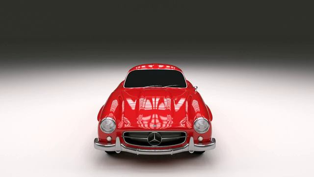 Rigged Mercedes 300SL W198 HDRI 3D Model