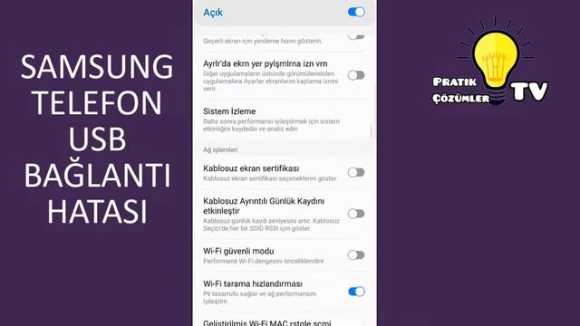 Samsung USB Bağlantı Hatası Bilgisayar Telefonu Görmüyor Çözüldü  2022