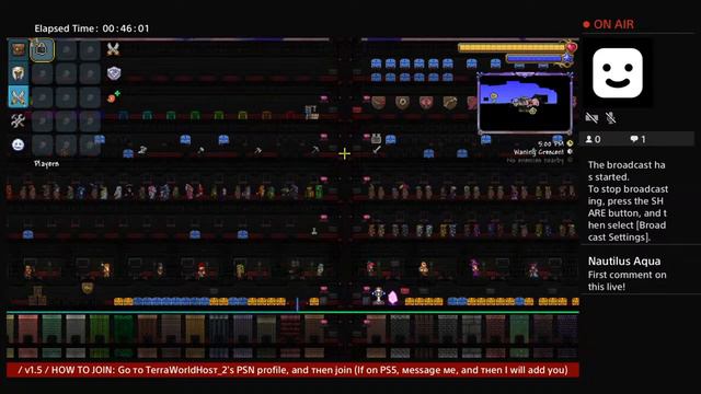 (1.4.4 UPDATE) / PS4 / Terraria Ultimate All Items World / 24/7 / SERVER 2 / смотреть онлайн