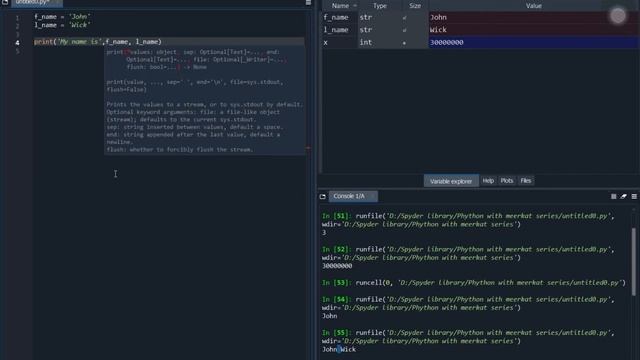 Python 02: หน้าต่างของโปรแกรม Spyder ชนิดของตัวแปร คำสั่ง input/print смотреть онлайн