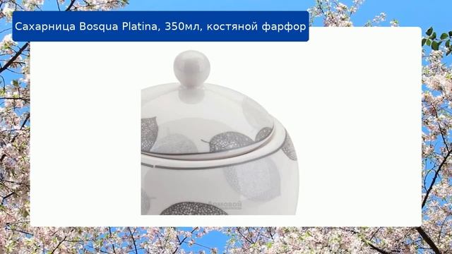 Сахарница Bosqua Platina, 350мл, костяной фарфор смотреть онлайн