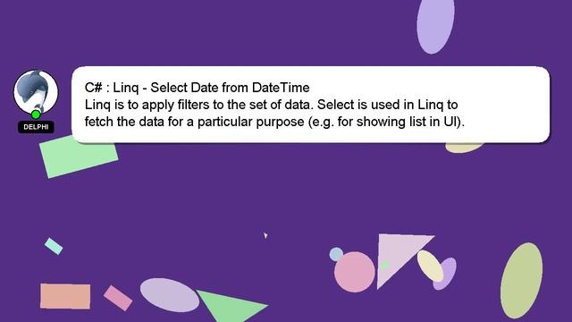 C# : Linq - Select Date from DateTime смотреть онлайн