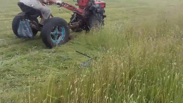 Мотоблок ЗАРЯ косить сіно смотреть онлайн