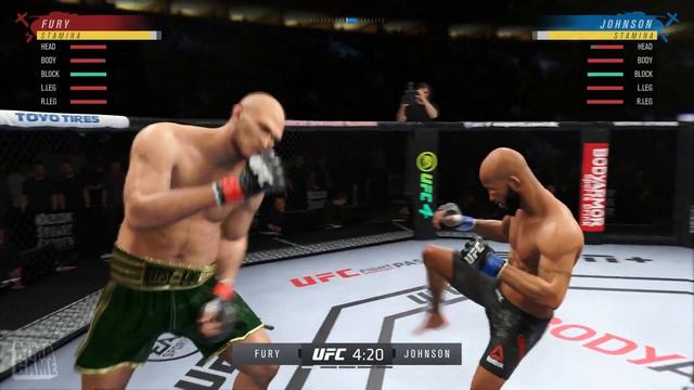 EA Sports UFC 4 - TYSON FURY VS DEMETRIOUS "MIGHTY MOUSE" JOHNSON CPU vs CPU (RAW GAMEPLAY) смотреть онлайн