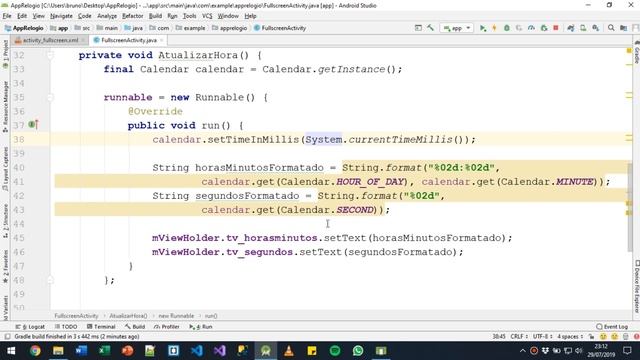 Android Studio 3.4.1 - App Relógio #06 - Handler e Runnable #25 смотреть онлайн