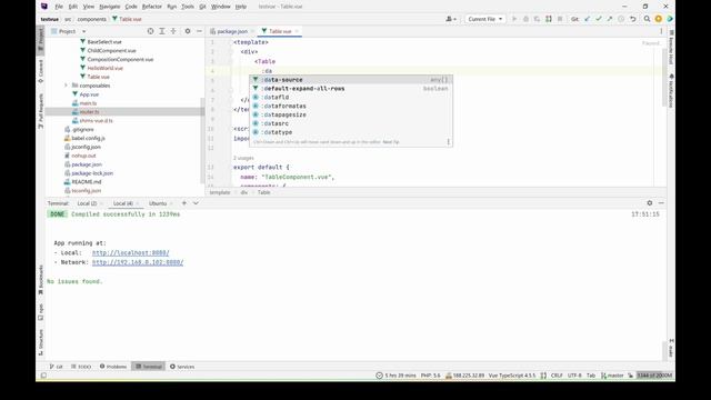 Ant Design Vue. Table. Создаем простую таблицу. смотреть онлайн