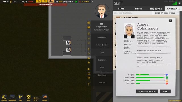 Airport CEO - Постройка терминала. Обустройство и персонал #2