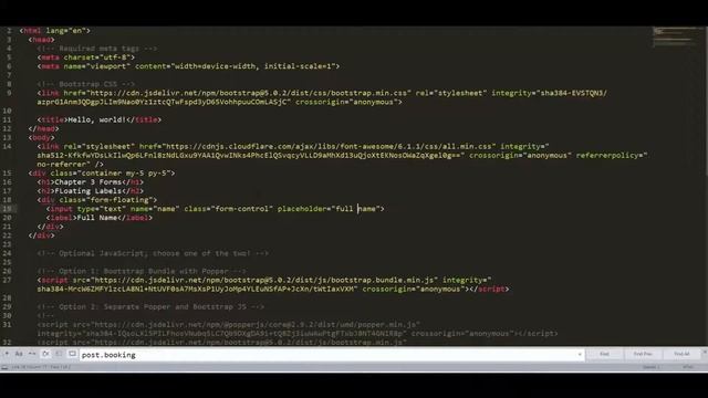 Bootstrap 5 Course - Chapter 3 - Forms Control - Floating Labels - Text Area - in UrduHindi смотреть онлайн