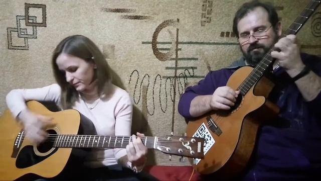 Живая музыка в Киеве! Оксана Стешин & Alex Grov, кавер песня Bob Dylan Blowing In The Wind смотреть онлайн