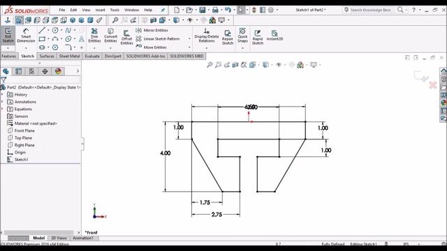Creating Sketch, 3D Model and 2D Drawing In SolidWorks II Part Modeling смотреть онлайн