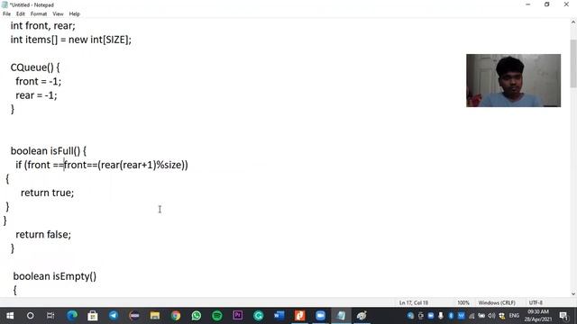 Circular Queue in Data Structures along with code #klu #endsemprep #madhavpvl #circularqueue смотреть онлайн