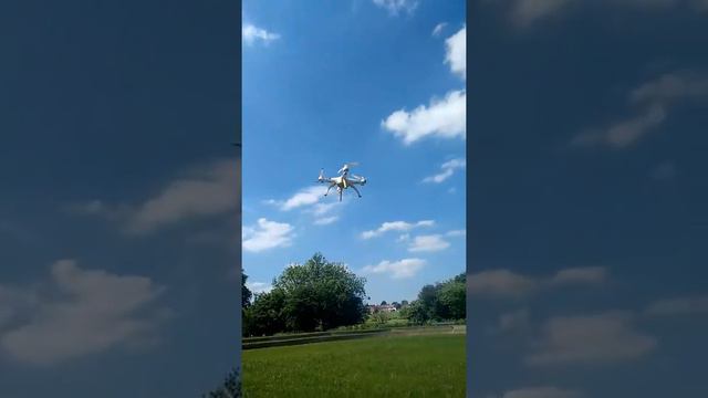 Syma X8W explorer drone fly around and crash ! смотреть онлайн