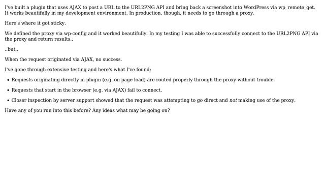 Wordpress: AJAX request not routing through proxy (2 Solutions!!) смотреть онлайн