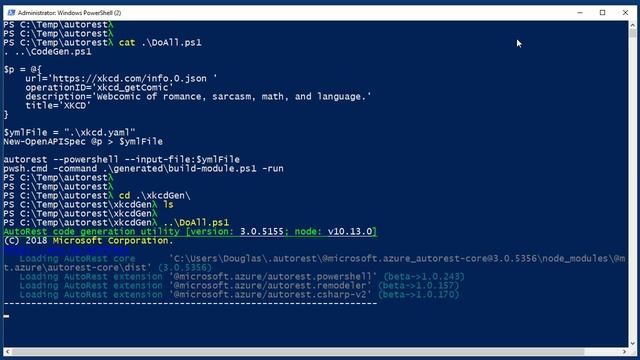Code Generator for OpenAPI Spec and Autorest to PowerShell смотреть онлайн