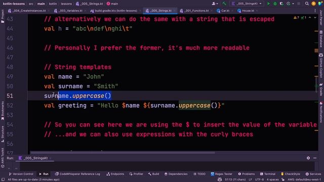 Kotlin Strings Basics - Immutable / buildString / Raw / Template смотреть онлайн